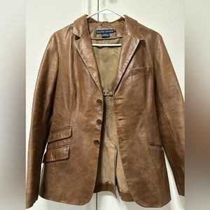 Vintage 100% leather Ralph Lauren leather blazer